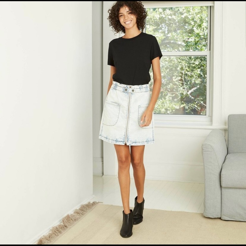 High Rise Paperbag Denim Skirt | Universal Thread